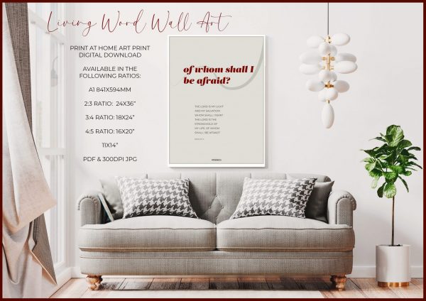 Psalm 27:1-3 Fear Not, Downloadable Art Print - Image 2