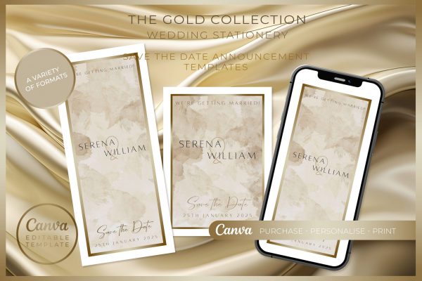 The Gold Collection | Editable Wedding Template Suite - Image 3