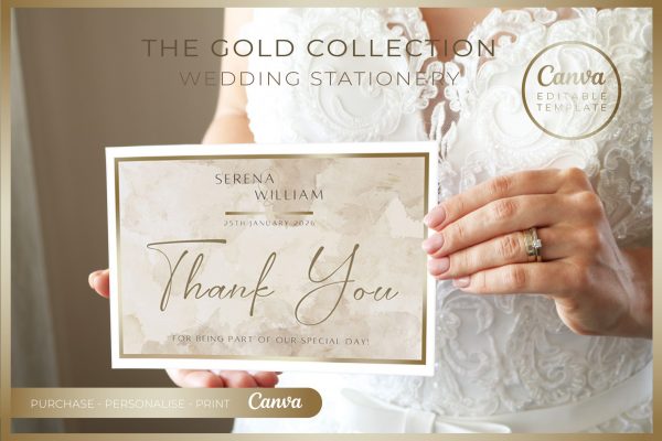 The Gold Collection | Editable Wedding Template Suite - Image 2