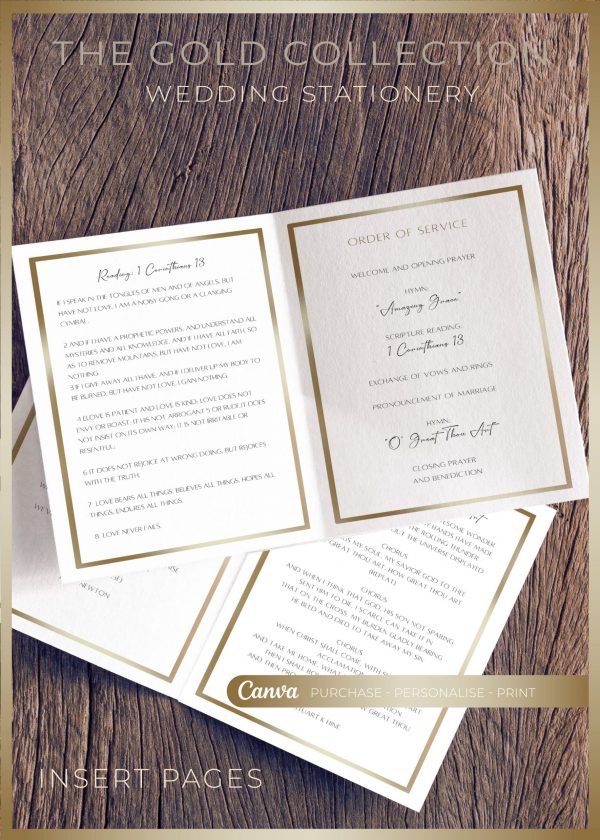 The Gold Collection | Editable Wedding Template Suite - Image 14