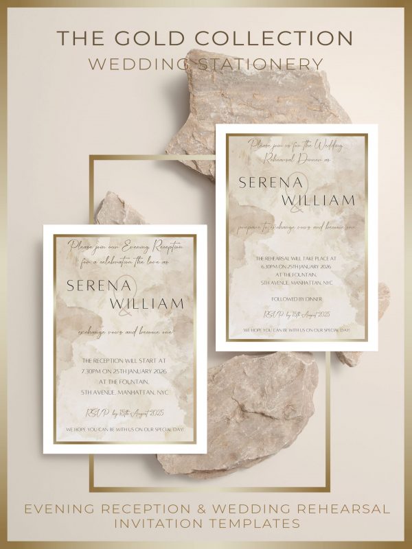 The Gold Collection | Editable Wedding Template Suite - Image 10