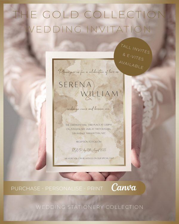 The Gold Collection | Editable Wedding Template Suite - Image 8