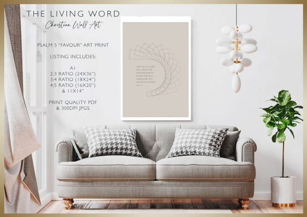 Psalm 5:12 "Favour" Inspirational Wall Art - Image 9