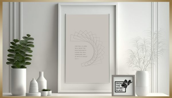 Psalm 5:12 "Favour" Inspirational Wall Art - Image 3