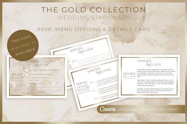 The Gold Collection | Editable Wedding Template Suite - Image 11