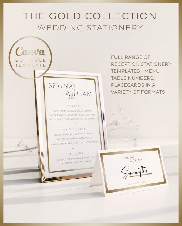The Gold Collection | Editable Wedding Template Suite - Image 16