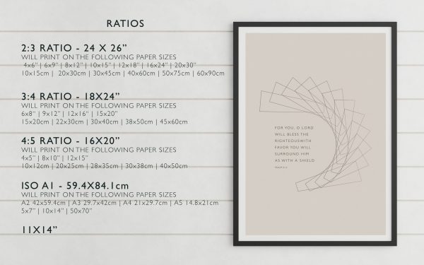 Psalm 5:12 "Favour" Inspirational Wall Art - Image 2