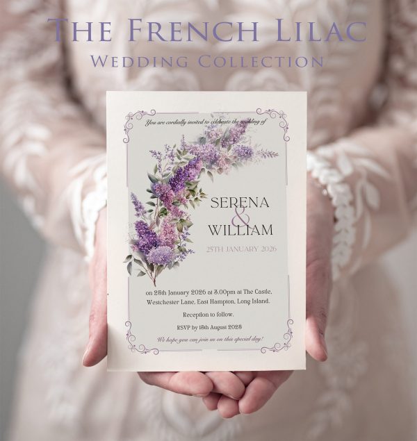French Lilac  | Editable Wedding Template Suite - Image 2