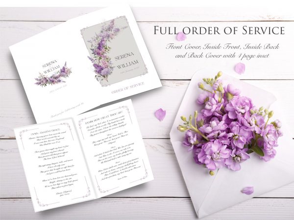 French Lilac  | Editable Wedding Template Suite - Image 6