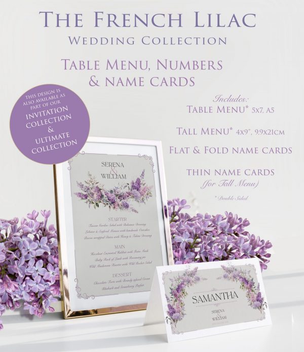 French Lilac  | Editable Wedding Template Suite - Image 11