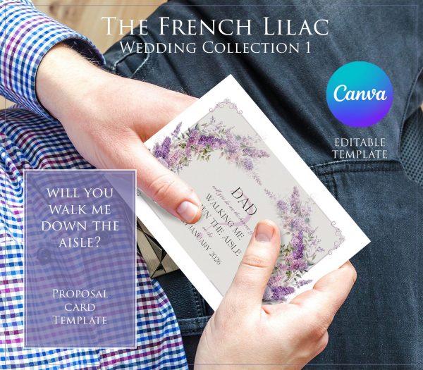 French Lilac  | Editable Wedding Template Suite - Image 12