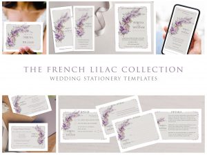 Collection of the French Lilac Collection Wedding Templates