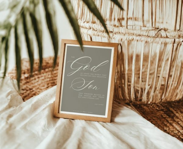 John 3:16 Scripture Wall Art Print - Image 4