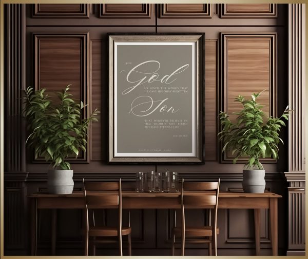 John 3:16 Scripture Wall Art Print - Image 2