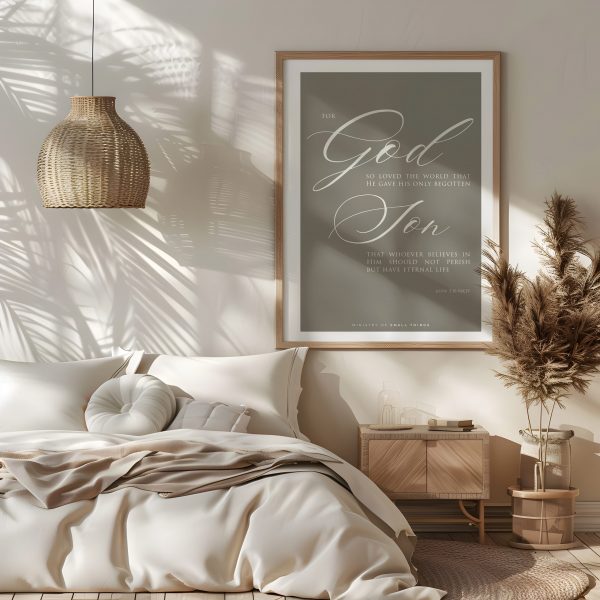 John 3:16 Scripture Wall Art Print - Image 7
